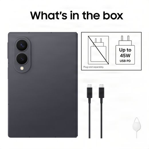 Samsung Galaxy Z Fold8 256GB in Graphite - Annotation - What's in the box
